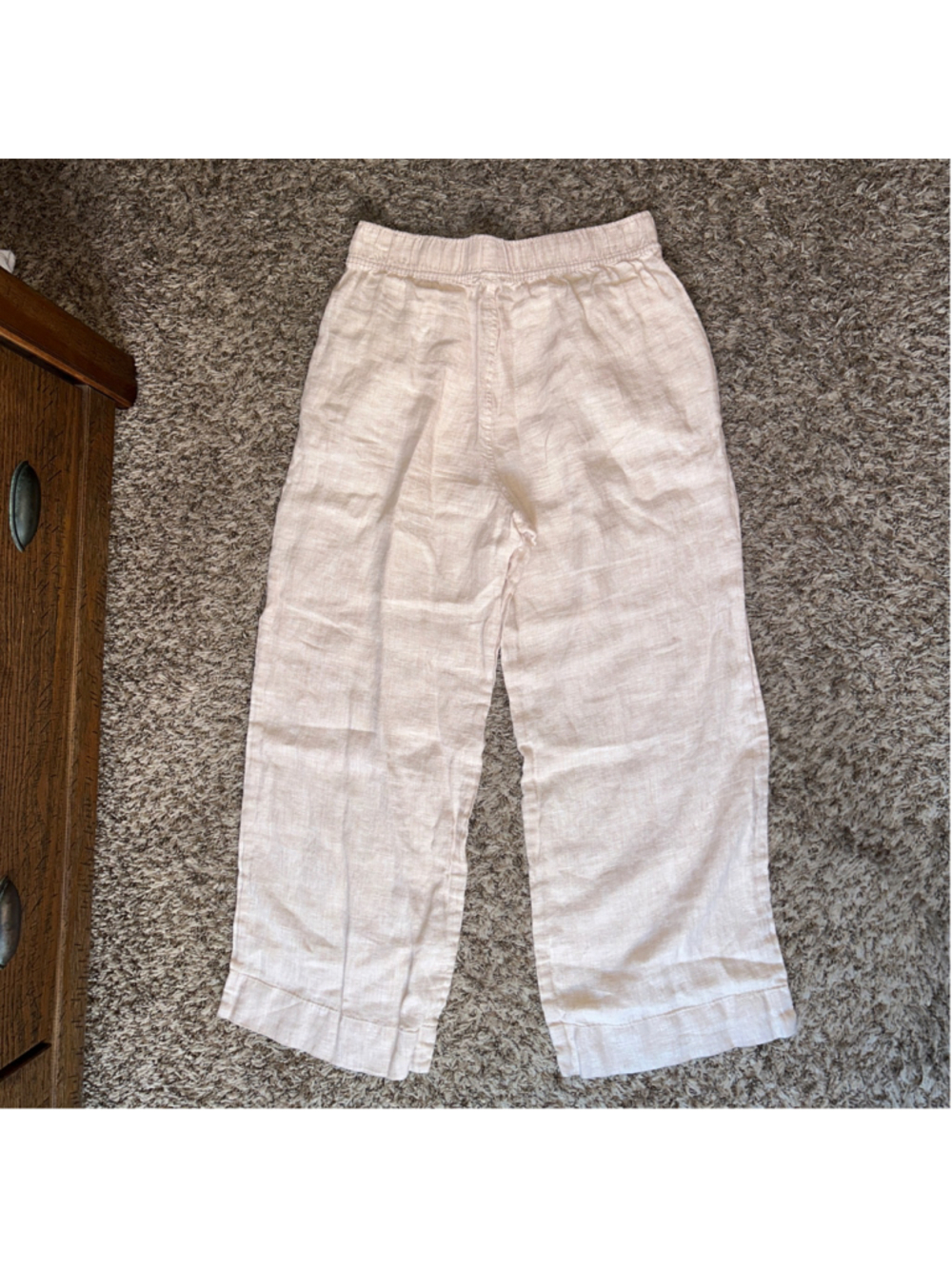 Women's Tahari Wide Leg Linen Pants Size S Beige - Picture 4 of 4